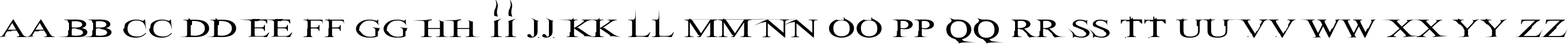 Пример написания английского алфавита шрифтом Hitman
