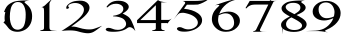 Пример написания цифр шрифтом Hitman
