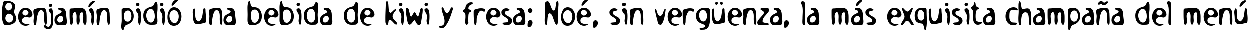 Пример написания шрифтом Holstein текста на испанском