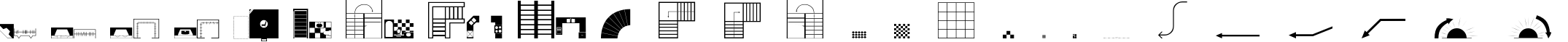 Пример написания английского алфавита шрифтом HomePlanning2