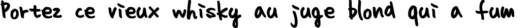 Пример написания шрифтом homework normal текста на французском