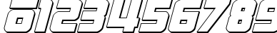 Пример написания цифр шрифтом Hong Kong Hustle 3D Italic