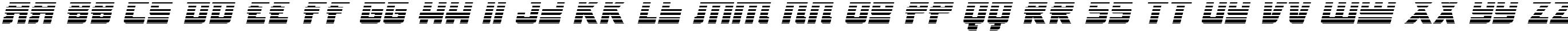 Пример написания английского алфавита шрифтом Hong Kong Hustle Gradient Italic