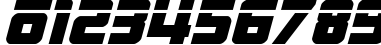 Пример написания цифр шрифтом Hong Kong Hustle Laser Italic