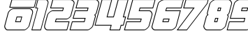 Пример написания цифр шрифтом Hong Kong Hustle Outline Italic