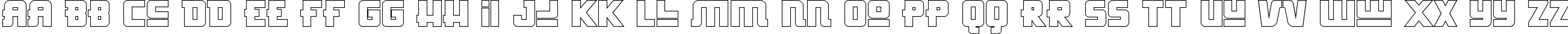 Пример написания английского алфавита шрифтом Hong Kong Hustle Outline Regular