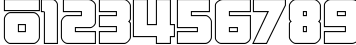 Пример написания цифр шрифтом Hong Kong Hustle Outline Regular