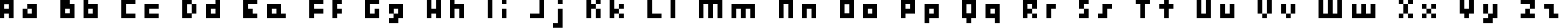 Пример написания английского алфавита шрифтом hooge 04_56