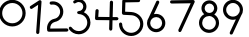 Пример написания цифр шрифтом HopscotchPlain