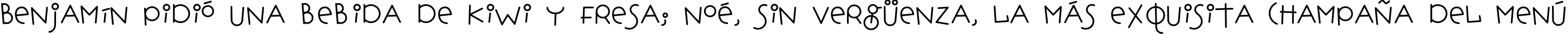 Пример написания шрифтом HopscotchPlain текста на испанском