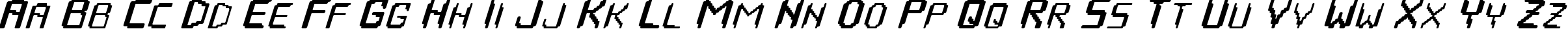 Пример написания английского алфавита шрифтом HOUSEPIPES Italic