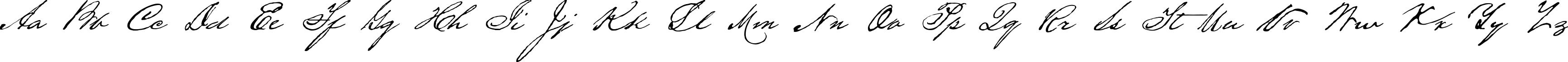 Пример написания английского алфавита шрифтом HoustonPen