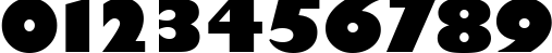 Пример написания цифр шрифтом Humanist 521 Ultra Bold BT