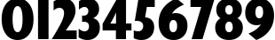Пример написания цифр шрифтом Humanist 521 Extra Bold Condensed BT