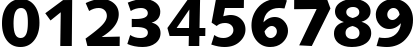 Пример написания цифр шрифтом Humanist 531 Black BT