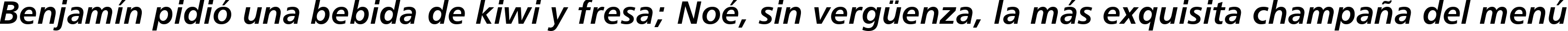 Пример написания шрифтом Humanist 777 Bold Italic BT текста на испанском