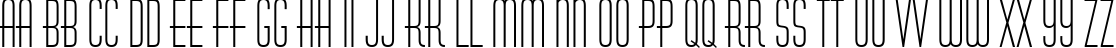 Пример написания английского алфавита шрифтом Huxley Vertical BT