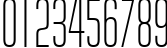 Пример написания цифр шрифтом Huxley Vertical BT