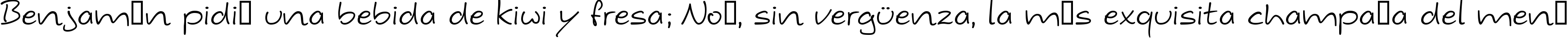 Пример написания шрифтом Hybi4 текста на испанском