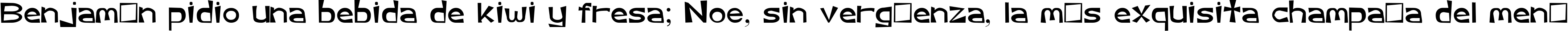 Пример написания шрифтом Asshole Basic Sans Serif Font текста на испанском
