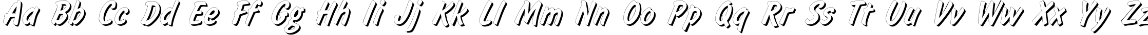 Пример написания английского алфавита шрифтом InformShadowCTT