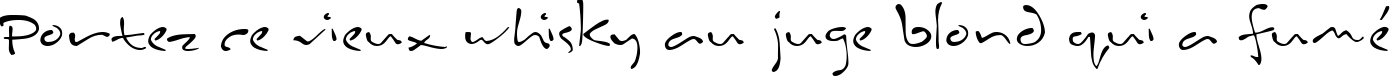 Пример написания шрифтом Inkburrow текста на французском