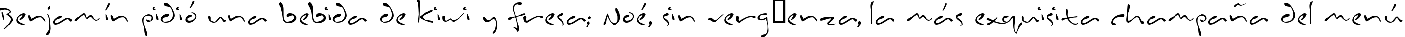 Пример написания шрифтом Inkburrow текста на испанском