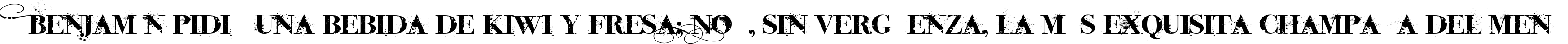 Пример написания шрифтом iNked God текста на испанском