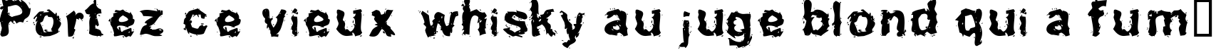 Пример написания шрифтом Inked weird текста на французском