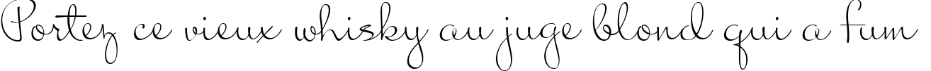 Пример написания шрифтом Inspiration текста на французском
