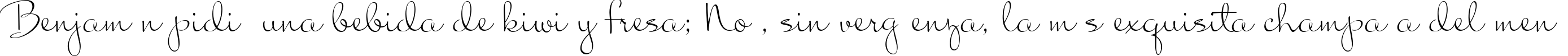 Пример написания шрифтом Inspiration текста на испанском