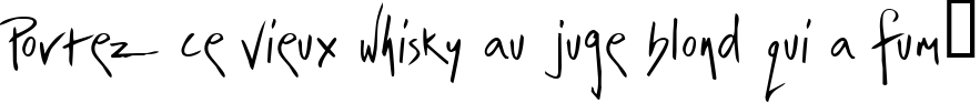 Пример написания шрифтом irrep текста на французском