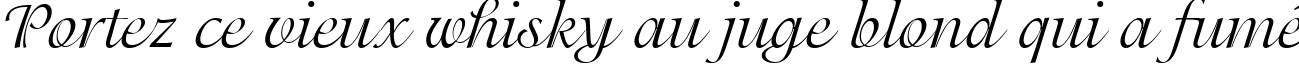 Пример написания шрифтом Isadora Cyr текста на французском