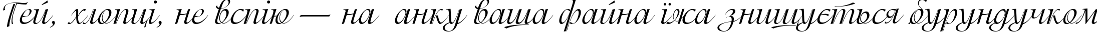 Пример написания шрифтом Isadora Cyr текста на украинском