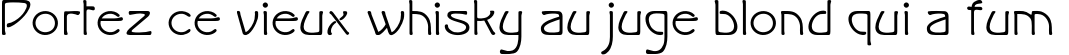 Пример написания шрифтом IsadoraSV TYGRA текста на французском