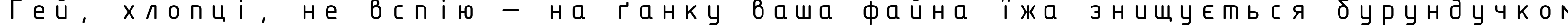 Пример написания шрифтом ISOCTEUR текста на украинском