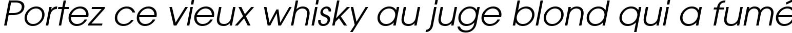 Пример написания шрифтом ITC Avant Garde Gothic Book Oblique текста на французском