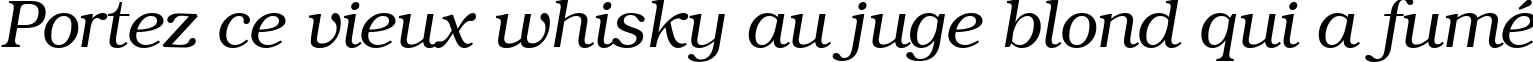 Пример написания шрифтом ITC Bookman Light Italic текста на французском