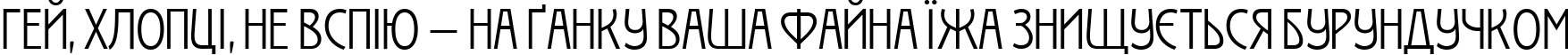 Пример написания шрифтом Izis One текста на украинском