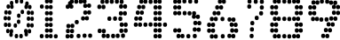 Пример написания цифр шрифтом J_EKR_B_N