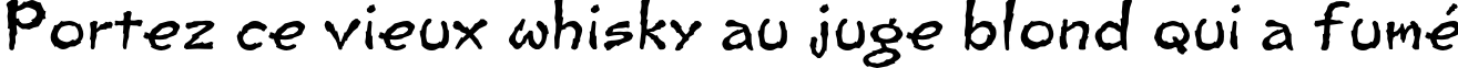 Пример написания шрифтом Jaggy текста на французском