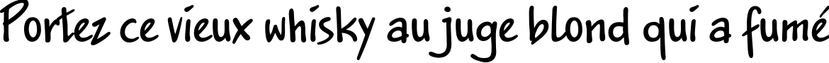 Пример написания шрифтом Jakob Bold текста на французском