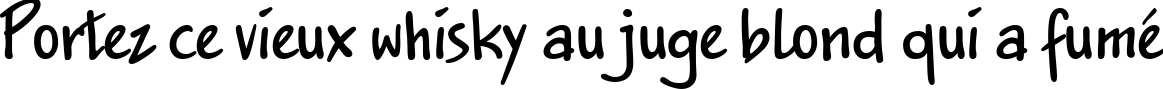 Пример написания шрифтом Jakob DP Normal текста на французском