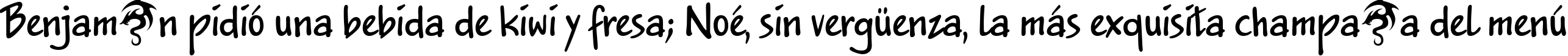 Пример написания шрифтом Jakob DP Normal текста на испанском