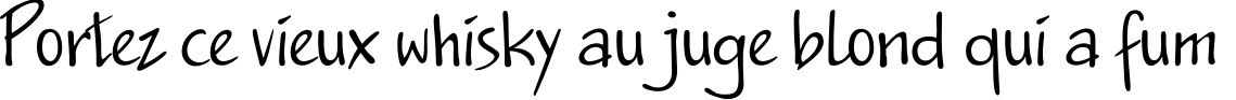 Пример написания шрифтом JakobC текста на французском