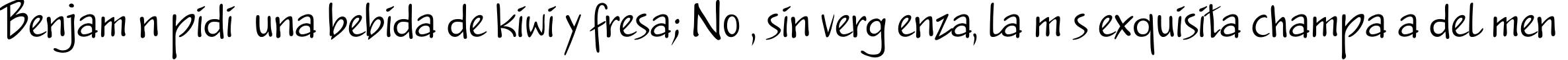 Пример написания шрифтом JakobC текста на испанском