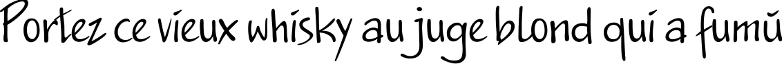 Пример написания шрифтом JakobCTT текста на французском