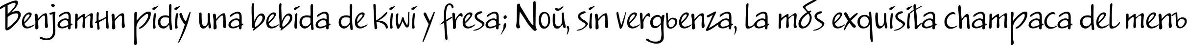 Пример написания шрифтом JakobCTT текста на испанском