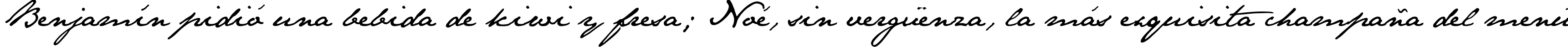 Пример написания шрифтом JaneAusten текста на испанском