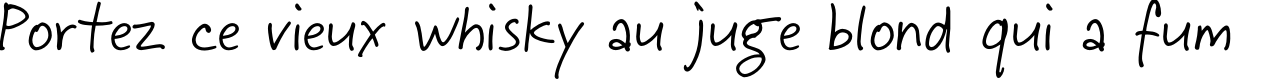 Пример написания шрифтом Jeff Script текста на французском